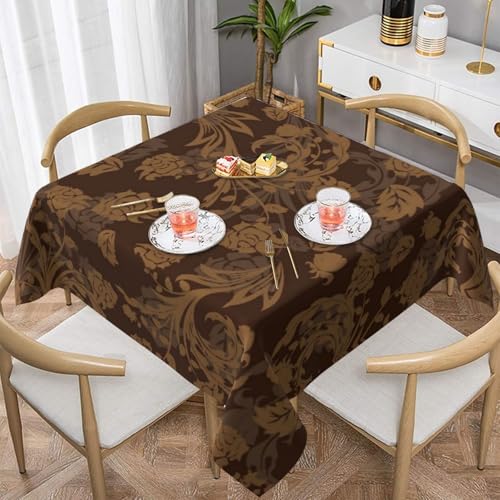 WKSGDSG Wasserdichte quadratische Tischdecke, 152 x 152 cm, auslaufsicher und knitterfrei, dekorative Tischdecke für Esstisch, Küche, Party, Set mit kunstvollen Blumen-Tischdecken für Esszimmer WKSGDSG Wasserdichte quadratische Tischdecke, 152 x 152 cm, auslaufsicher und knitterfrei, dekorative Tischdecke für Esstisch, Küche, Party, Set mit kunstvollen Blumen-Tischdecken für Esszimmer von WKSGDSG