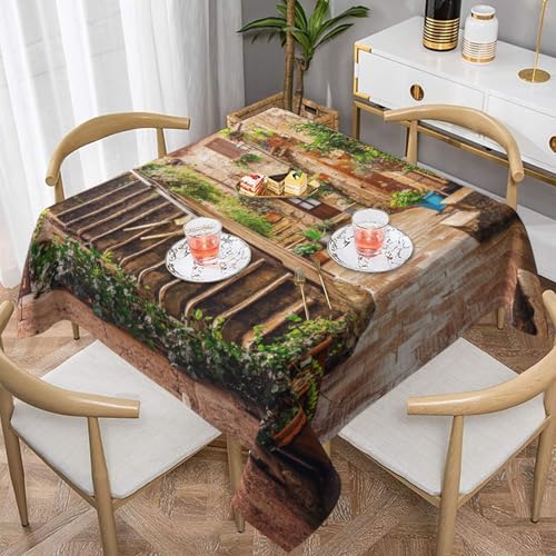 WKSGDSG Wasserdichte quadratische Tischdecke, 152 x 152 cm, auslaufsicher und knitterfrei, dekorative Tischdecke für Esstisch, Küche, Party, italienische Straßentischdecken für Esszimmer WKSGDSG Wasserdichte quadratische Tischdecke, 152 x 152 cm, auslaufsicher und knitterfrei, dekorative Tischdecke für Esstisch, Küche, Party, italienische Straßentischdecken für Esszimmer von WKSGDSG