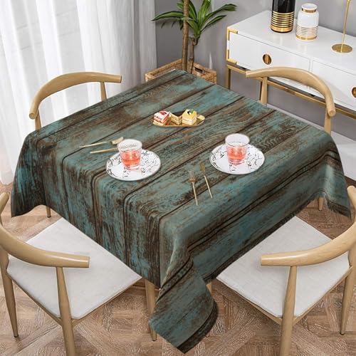 WKSGDSG Wasserdichte quadratische Tischdecke, 152 x 152 cm, auslaufsicher und knitterfrei, dekorative Tischdecke für Esstisch, Küche, Party, rustikale Holz-Tischdecken für Esszimmer WKSGDSG Wasserdichte quadratische Tischdecke, 152 x 152 cm, auslaufsicher und knitterfrei, dekorative Tischdecke für Esstisch, Küche, Party, rustikale Holz-Tischdecken für Esszimmer von WKSGDSG