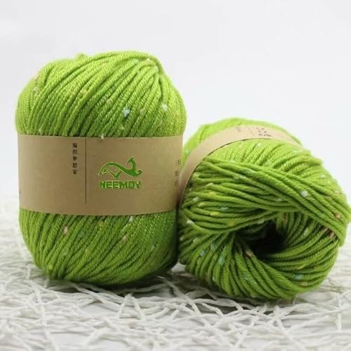 WKXCTS Baumwollfarbige Wolle Erwachsene Hand Gewebt Garn Häkeln Wolle 3-4mm Mitteldicker Thread for Stricken von Pullover Schals (Color : 12) von WKXCTS
