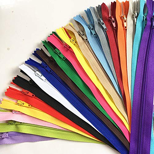 WKXFJJWZC 100 Stück 20,3 cm große Reißverschlüsse zum Nähen und Basteln mit Nylon-Spule, bunte Reißverschlüsse für Näharbeiten, 20 Farben WKXFJJWZC 100 Stück 20,3 cm große Reißverschlüsse zum Nähen und Basteln mit Nylon-Spule, bunte Reißverschlüsse für Näharbeiten, 20 Farben von WKXFJJWZC