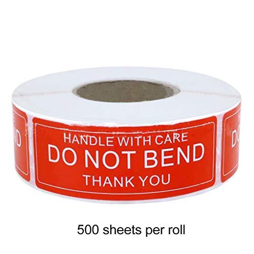 150 & 500pcs/Roll Warnaufkleber Mit Sorgfalt Nicht Biegen 2 5 X 7 5 Cm Transportverpackung Erinnern Etikettenaufkleber. von WKabnkn