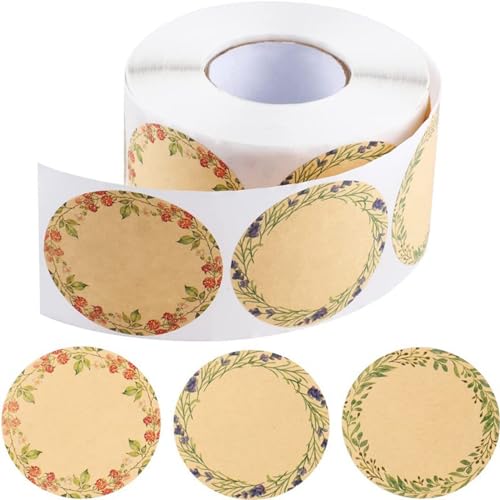 500x/Roll Jar Labels Selbstklebende Runde Aufkleber Schreiben Aufklebbare Aufkleber Die Für Handwerksgeschenke Backen 500x/Roll Jar Labels Selbstklebende Runde Aufkleber Schreiben Aufklebbare Aufkleber Die Für Handwerksgeschenke Backen von WKabnkn