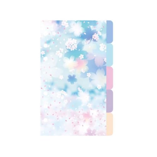 5pcs 6-Ring Stempel Binder Teiler 6-Loch Panzerpapier Teiler Für Nachfüllbare Journal Notebook Planer Kirschblütenblatt Lose Leaf 5pcs 6-Ring Stempel Binder Teiler 6-Loch Panzerpapier Teiler Für Nachfüllbare Journal Notebook Planer Kirschblütenblatt Lose Leaf von WKabnkn
