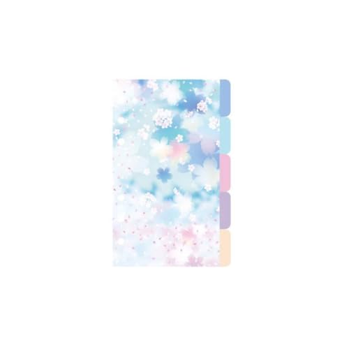 5pcs 6-Ring Stempel Binder Teiler 6-Loch Panzerpapier Teiler Für Nachfüllbare Journal Notebook Planer Kirschblütenblatt Lose Leaf 5pcs 6-Ring Stempel Binder Teiler 6-Loch Panzerpapier Teiler Für Nachfüllbare Journal Notebook Planer Kirschblütenblatt Lose Leaf von WKabnkn