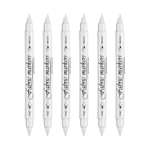 6PCS Doppelbeendete Stoffmarker Mit Feiner Spitze Und Pinsel Für T Shirt Hutbeutel Malmale Für Kleidung Doppelmarkierungen 6PCS Doppelbeendete Stoffmarker Mit Feiner Spitze Und Pinsel Für T Shirt Hutbeutel Malmale Für Kleidung Doppelmarkierungen von WKabnkn