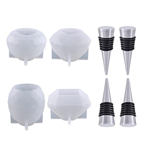 Harzformen Für Weinstopper Kristalle Edelsteinform Harz Epoxidform Weinflaschen Stopper Kristall Epoxid Silikonform Juwel Formform Form von WKabnkn