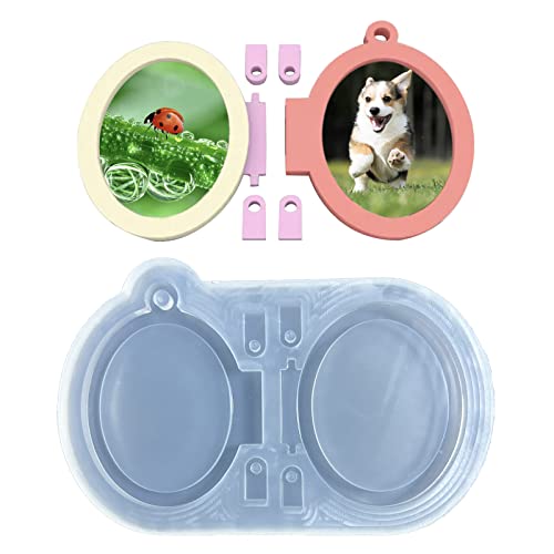 Herz/ovales Silikonform Fotorahmen Harzform Keychain Anhänger Silikonkristall Epoxidschmuck Gussform Schimmelpilzschlüsselkette Mit Löchern Für Epoxidharz von WKabnkn