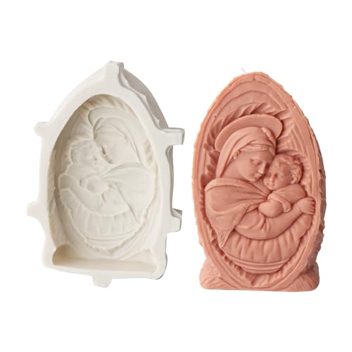 Kerzenherstellung Silikonform Silikonkerzenform Religiöses Statue Schimmelpilzwerk Für Harzhandwerk Religiöse Statue von WKabnkn