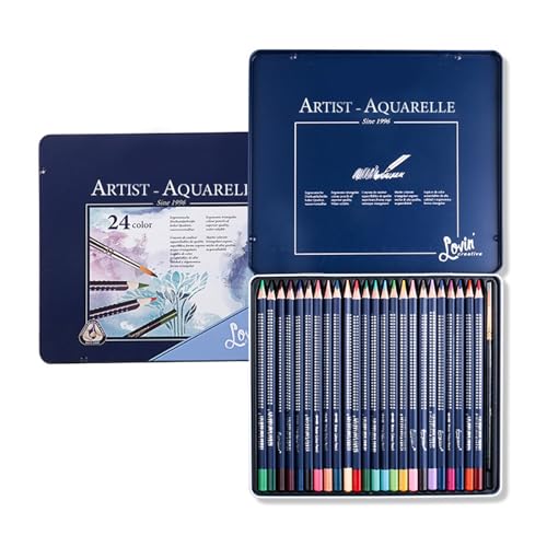 Malvorlagen Mit Metallbox Holzfarbstiften Vor Geschärftes Aquarellbleistift Mit Pinsel Für Malbuch Feiner Pinsel Enthalten von WKabnkn