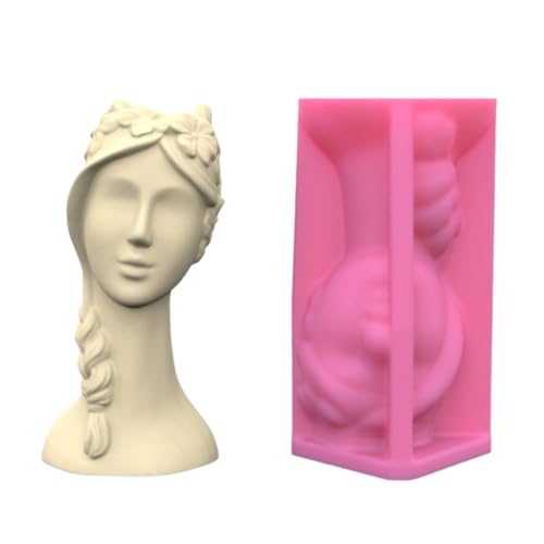 Silikonblütenvase Formen Flexible Betonformblüten Blumenmädchen Form Saftiges Pflanzer Ornamentform Für Vase Girl von WKabnkn