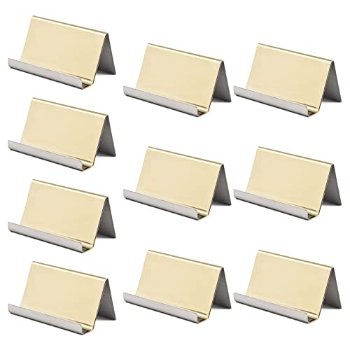 Visitenkartenhalter 10pcs 304 Stahlhalter Anbieter Display Stand Schreibtisch Display Mobiltelefon Für Schreibtisch Visitenkartenhalter Organizer von WKabnkn