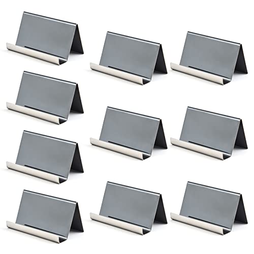 Visitenkartenhalter 10pcs 304 Stahlhalter Anbieter Display Stand Schreibtisch Display Mobiltelefon Für Schreibtisch Visitenkartenhalter Organizer von WKabnkn
