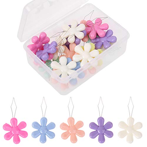WKabnkn 20pcs/Box Multicolorblütenform Drahtschleife Nadel Gewinde Für Kreuzstichsticke Nähennadelfadenführungswerkzeugnadel Threader Für Handnähmaschinengewinde Kleine Augennadeln Werkzeug WKabnkn 20pcs/Box Multicolorblütenform Drahtschleife Nadel Gewinde Für Kreuzstichsticke Nähennadelfadenführungswerkzeugnadel Threader Für Handnähmaschinengewinde Kleine Augennadeln Werkzeug von WKabnkn