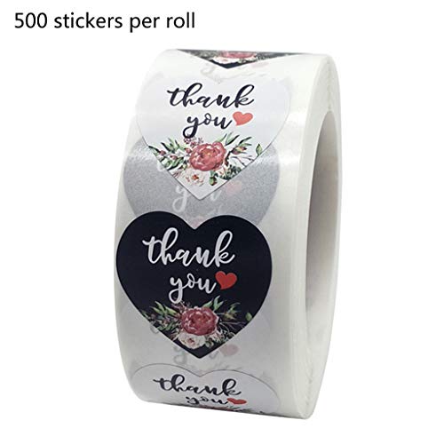 WKabnkn 500pcs Herz Danke Aufkleber Gold Folienversiegel Label Scrapbooking Dekoration Stationery Aufkleber Papier Stikers Für Kinder von WKabnkn
