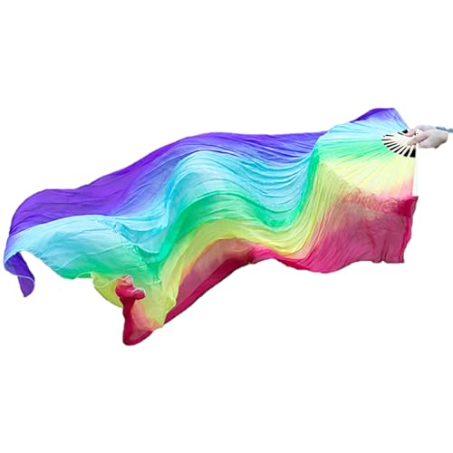 WKabnkn Leichte Faux Silk Belly Dance Fan Schleier Flexibler Tanzfan Bambus Langes Tanzen Für Auftritte Und Schulungen Schöne Dekorative Handwerk WKabnkn Leichte Faux Silk Belly Dance Fan Schleier Flexibler Tanzfan Bambus Langes Tanzen Für Auftritte Und Schulungen Schöne Dekorative Handwerk von WKabnkn