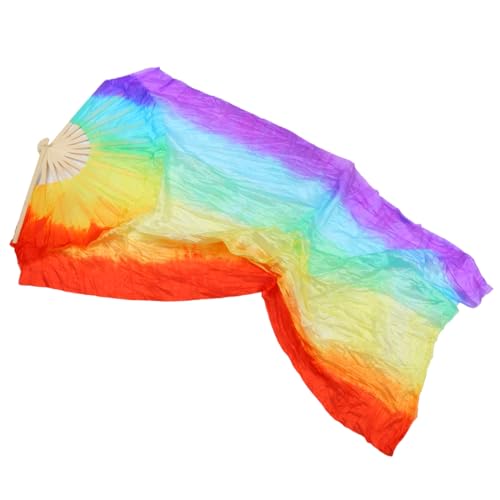 WKabnkn Leichte Faux Silk Belly Dance Fan Schleier Flexibler Tanzfan Bambus Langes Tanzen Für Auftritte Und Schulungen Schöne Dekorative Handwerk WKabnkn Leichte Faux Silk Belly Dance Fan Schleier Flexibler Tanzfan Bambus Langes Tanzen Für Auftritte Und Schulungen Schöne Dekorative Handwerk von WKabnkn