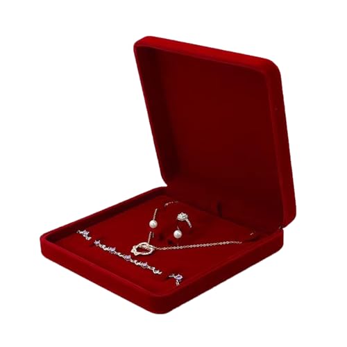 WKabnkn Velvets Schmuckschatulle Für Ringe Halsketten Ohrringe Armband Display Tablett Elegante Organisator Hülle Für Besondere Anlässe Hochzeit Schmuckschachtel von WKabnkn