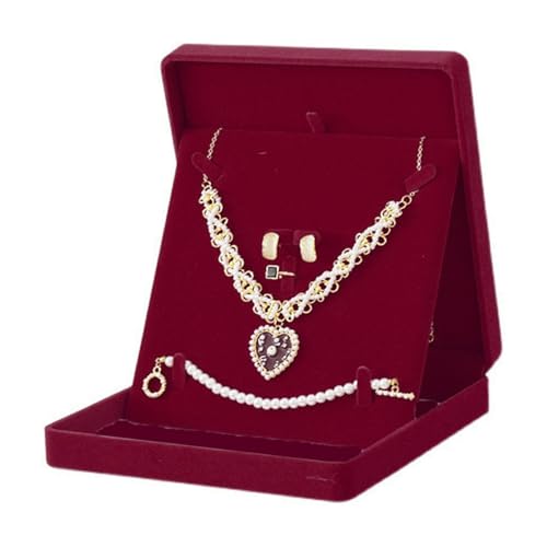 WKabnkn Velvets Schmuckschatulle Für Ringe Halsketten Ohrringe Armband Display Tablett Elegante Organisator Hülle Für Besondere Anlässe Hochzeit Schmuckschachtel WKabnkn Velvets Schmuckschatulle Für Ringe Halsketten Ohrringe Armband Display Tablett Elegante Organisator Hülle Für Besondere Anlässe Hochzeit Schmuckschachtel von WKabnkn