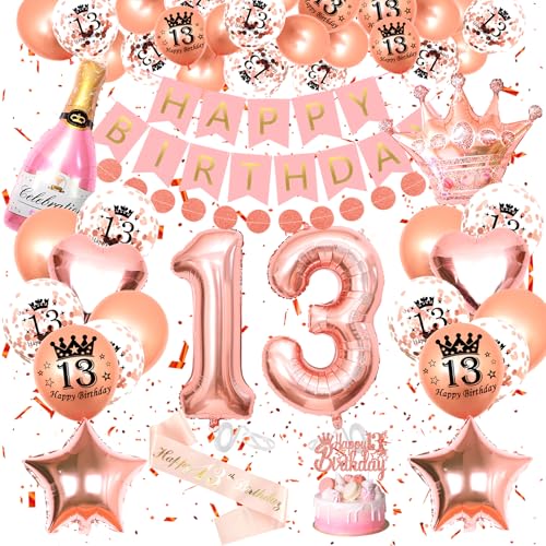 13 Geburtstag Dekorationen MäDchen, Luftballon 13. Geburtstag RoséGold, 13 Geburtstag Deko, 13 Geburtstag Mit Banner Zahl 13 Ballons Geburtstag Tortendeko Deko 13 Geburtstag MäDchen 13 Geburtstag Dekorationen MäDchen, Luftballon 13. Geburtstag RoséGold, 13 Geburtstag Deko, 13 Geburtstag Mit Banner Zahl 13 Ballons Geburtstag Tortendeko Deko 13 Geburtstag MäDchen von WKxinxuan