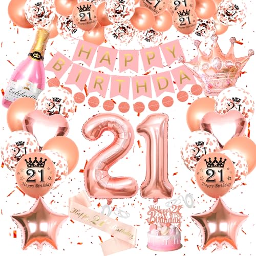 21 Geburtstag Dekorationen MäDchen, Luftballon 21. Geburtstag RoséGold, 21 Geburtstag Deko, 21 Geburtstag Mit Banner Zahl 21 Ballons Geburtstag Tortendeko Deko 21 Geburtstag MäDchen 21 Geburtstag Dekorationen MäDchen, Luftballon 21. Geburtstag RoséGold, 21 Geburtstag Deko, 21 Geburtstag Mit Banner Zahl 21 Ballons Geburtstag Tortendeko Deko 21 Geburtstag MäDchen von WKxinxuan