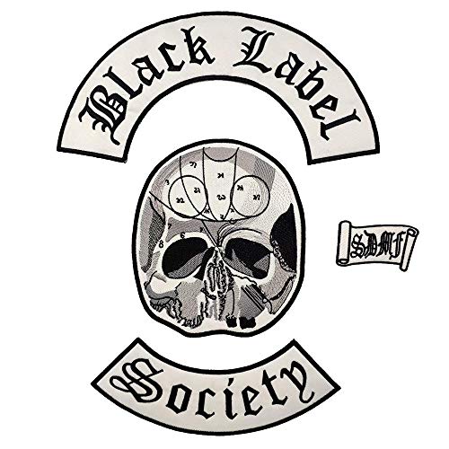 Patches Black Label Society Patch BLS Besticktes Eisen Motorrad Biker Rücken Set Jacke Reiter Weste Abzeichen Aufkleber von WL