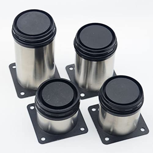 WLCNYL 4 Stück Tischbeine Metall, Höhenverstellbare Möbelbeine, Möbelfüße aus Edelstahl, Ersatzbeine für Sofa, Schreibtisch, Couchtisch, Mit Schrauben und Schutzfüßen, Edelstahl-6cm/2.36in WLCNYL 4 Stück Tischbeine Metall, Höhenverstellbare Möbelbeine, Möbelfüße aus Edelstahl, Ersatzbeine für Sofa, Schreibtisch, Couchtisch, Mit Schrauben und Schutzfüßen, Edelstahl-6cm/2.36in von WLCNYL