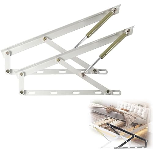 WLCNYL Betthebesatz, 2-teilige Möbelbeschläge, Bett-Gasfeder, Lagerbett-Hebemechanismus-Satz, hydraulischer Bettmechanismus, Klappbett-Hebemechanismus, Gasfeder, Bett-Lagerhebesatz, Hochleistungs-G von WLCNYL