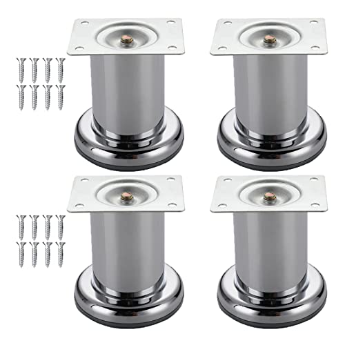 WLCNYL DIY-Tischbeine aus Metall, 4-teilige Möbelbeine mit Rutschfester Gummibasis, Ersatzmöbelfüße für Schrank, Schlafsofa, Schreibtisch, Couchtisch, Esstisch, 6 cm (2,36 WLCNYL DIY-Tischbeine aus Metall, 4-teilige Möbelbeine mit Rutschfester Gummibasis, Ersatzmöbelfüße für Schrank, Schlafsofa, Schreibtisch, Couchtisch, Esstisch, 6 cm (2,36 von WLCNYL