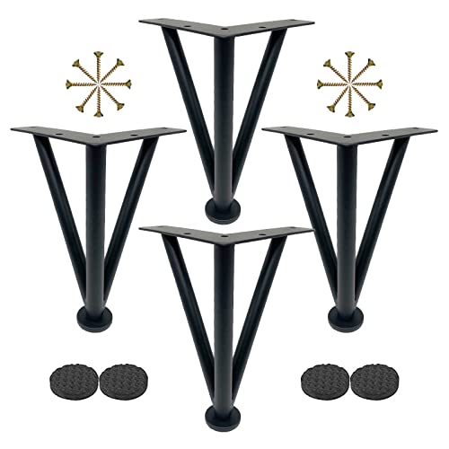 WLCNYL Haarnadel-Tischbeine, 4 Stück, verstellbare Möbelbeine, Möbelfüße aus Metall, Ersatzmöbelbeine für Schreibtisch, Sofa, Couchtisch, Schrank, 10 cm, 15 cm, 20 cm, 25 cm, 30 cm, 35 cm, 40 cm, 6 von WLCNYL