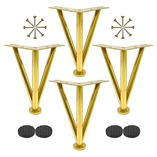 WLCNYL Haarnadel-Tischbeine, 4 Stück, verstellbare Möbelbeine, Möbelfüße aus Metall, Ersatzmöbelbeine für Schreibtisch, Sofa, Couchtisch, Schrank, 10 cm, 15 cm, 20 cm, 25 cm, 30 cm, 35 cm, 40 cm, 6 von WLCNYL