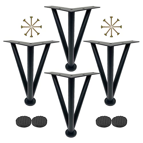 WLCNYL Haarnadel-Tischbeine, 4 Stück, verstellbare Möbelbeine, Möbelfüße aus Metall, Ersatzmöbelbeine für Schreibtisch, Sofa, Couchtisch, Schrank, 10 cm, 15 cm, 20 cm, 25 cm, 30 cm, 35 cm, 40 cm, 6 von WLCNYL