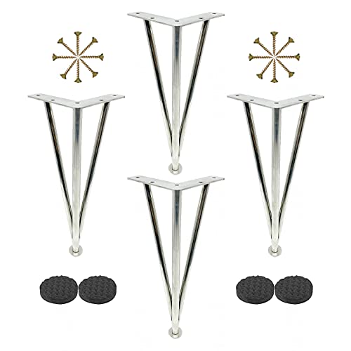 WLCNYL Haarnadel-Tischbeine, 4 Stück, verstellbare Möbelbeine, Möbelfüße aus Metall, Ersatzmöbelbeine für Schreibtisch, Sofa, Couchtisch, Schrank, 10 cm, 15 cm, 20 cm, 25 cm, 30 cm, 35 cm, 40 cm, 6 von WLCNYL