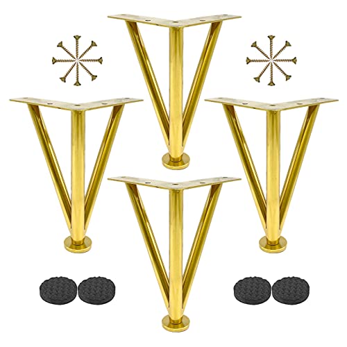 WLCNYL Haarnadel-Tischbeine, 4 Stück, verstellbare Möbelbeine, Möbelfüße aus Metall, Ersatzmöbelbeine für Schreibtisch, Sofa, Couchtisch, Schrank, 10 cm, 15 cm, 20 cm, 25 cm, 30 cm, 35 cm, 40 cm, 6 von WLCNYL