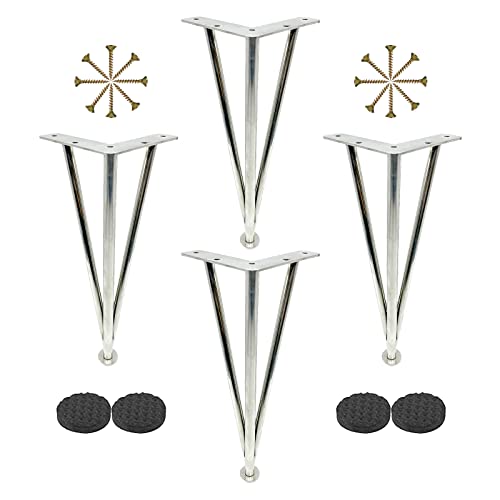 WLCNYL Haarnadel-Tischbeine, 4 Stück, verstellbare Möbelbeine, Möbelfüße aus Metall, Ersatzmöbelbeine für Schreibtisch, Sofa, Couchtisch, Schrank, 10 cm, 15 cm, 20 cm, 25 cm, 30 cm, 35 cm, 40 cm, 6 von WLCNYL