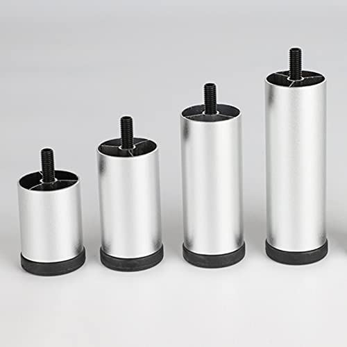 WLCNYL Höhenverstellbare Möbelbeine, DIY-Tischbeine aus Metall, Ersatz-Möbelbeine für Schlafsofas, Schreibtische, Schränke, Stühle, Stützfüße, 6 cm, 10 cm, 12 cm, 15 cm, 20 cm, 25 cm, 30 cm, Silber von WLCNYL