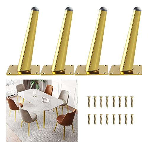WLCNYL Möbelbeine 10cm 12cm 15cm 18cm 20cm 25cm 30cm 35cm, Metall-Tischbeine, Möbelfüße mit Schrauben, Sofa-Schreibtisch-Esstisch-Couchtisch-Ersatzbeine, 4 Stück, rutschfest,Gold-20cm/7.87in WLCNYL Möbelbeine 10cm 12cm 15cm 18cm 20cm 25cm 30cm 35cm, Metall-Tischbeine, Möbelfüße mit Schrauben, Sofa-Schreibtisch-Esstisch-Couchtisch-Ersatzbeine, 4 Stück, rutschfest,Gold-20cm/7.87in von WLCNYL