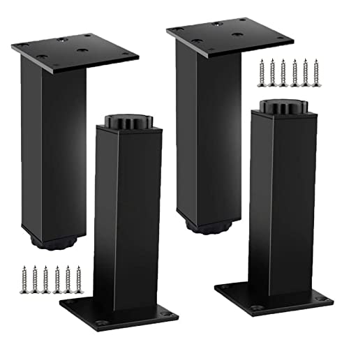 WLCNYL Möbelbeine Verstellbar, Schwarz/Silber Metall Tischbeine 4 Stück, rutschfeste/Stumme Möbelstützfüße, DIY Ersatzbeine, Für Schreibtisch Sofa Schrank Esstisch Couchtisch,Black-20cm/7.87in WLCNYL Möbelbeine Verstellbar, Schwarz/Silber Metall Tischbeine 4 Stück, rutschfeste/Stumme Möbelstützfüße, DIY Ersatzbeine, Für Schreibtisch Sofa Schrank Esstisch Couchtisch,Black-20cm/7.87in von WLCNYL