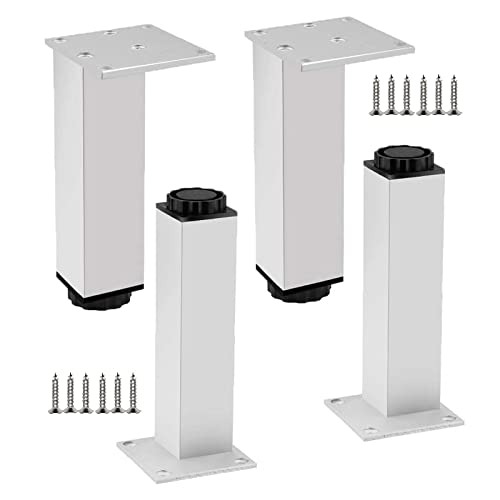WLCNYL Möbelbeine Verstellbar, Schwarz/Silber Metall Tischbeine 4 Stück, rutschfeste/Stumme Möbelstützfüße, DIY Ersatzbeine, Für Schreibtisch Sofa Schrank Esstisch Couchtisch,Silber-40cm/15.7in WLCNYL Möbelbeine Verstellbar, Schwarz/Silber Metall Tischbeine 4 Stück, rutschfeste/Stumme Möbelstützfüße, DIY Ersatzbeine, Für Schreibtisch Sofa Schrank Esstisch Couchtisch,Silber-40cm/15.7in von WLCNYL