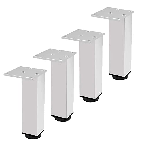 WLCNYL Möbelbeine Verstellbar, Tischbeine Metall 5~40cm, 4 Stück Aluminium-Möbelfüße, DIY-Ersatzbeine, für Sofa Schreibtisch Schrank Couchtisch Esstisch, Mit Schrauben,Silber-30cm/11.8in WLCNYL Möbelbeine Verstellbar, Tischbeine Metall 5~40cm, 4 Stück Aluminium-Möbelfüße, DIY-Ersatzbeine, für Sofa Schreibtisch Schrank Couchtisch Esstisch, Mit Schrauben,Silber-30cm/11.8in von WLCNYL