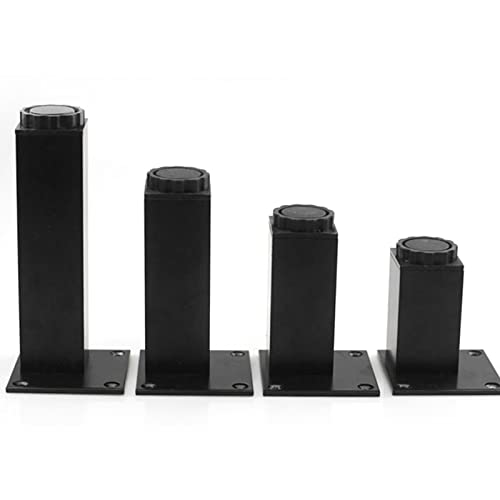 WLCNYL Möbelbeine Verstellbar 10cm 12cm 15cm 20cm 25cm 30cm 40cm, Tischbeine Metall, DIY Ersatzmöbelfüße, Schwarz/Silber, Möbelbeine für Sofa Schreibtisch Couchtisch, 4 Stück,Black-6cm/2.36in WLCNYL Möbelbeine Verstellbar 10cm 12cm 15cm 20cm 25cm 30cm 40cm, Tischbeine Metall, DIY Ersatzmöbelfüße, Schwarz/Silber, Möbelbeine für Sofa Schreibtisch Couchtisch, 4 Stück,Black-6cm/2.36in von WLCNYL
