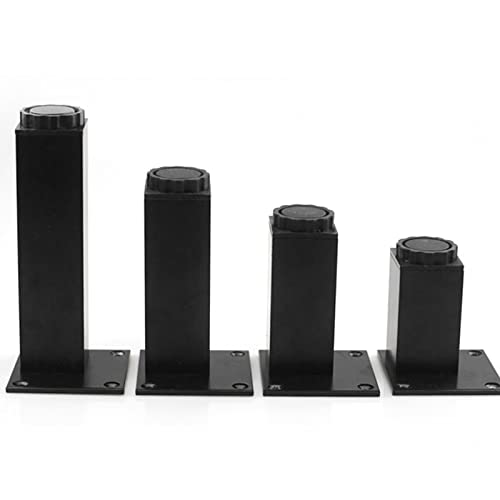 WLCNYL Möbelbeine Verstellbar 10cm 12cm 15cm 20cm 25cm 30cm 40cm, Tischbeine Metall, DIY Ersatzmöbelfüße, Schwarz/Silber, Möbelbeine für Sofa Schreibtisch Couchtisch, 4 Stück,Black-8cm/3.15in WLCNYL Möbelbeine Verstellbar 10cm 12cm 15cm 20cm 25cm 30cm 40cm, Tischbeine Metall, DIY Ersatzmöbelfüße, Schwarz/Silber, Möbelbeine für Sofa Schreibtisch Couchtisch, 4 Stück,Black-8cm/3.15in von WLCNYL