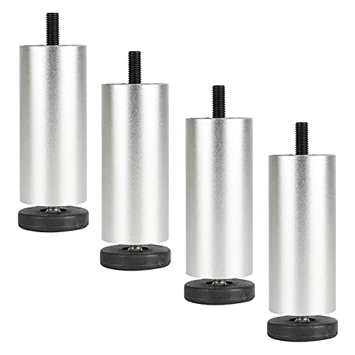 WLCNYL Möbelbeine Verstellbar 4 Stück, Dicke Tischbeine Aus Metall, Möbelbeine, Geeignet Für DIY-Schreibtischbeine Für Fernsehschränke, Sofas, Schränke, Betten, Kaffeefüße, Mit Schrauben, Silber-8c WLCNYL Möbelbeine Verstellbar 4 Stück, Dicke Tischbeine Aus Metall, Möbelbeine, Geeignet Für DIY-Schreibtischbeine Für Fernsehschränke, Sofas, Schränke, Betten, Kaffeefüße, Mit Schrauben, Silber-8c von WLCNYL