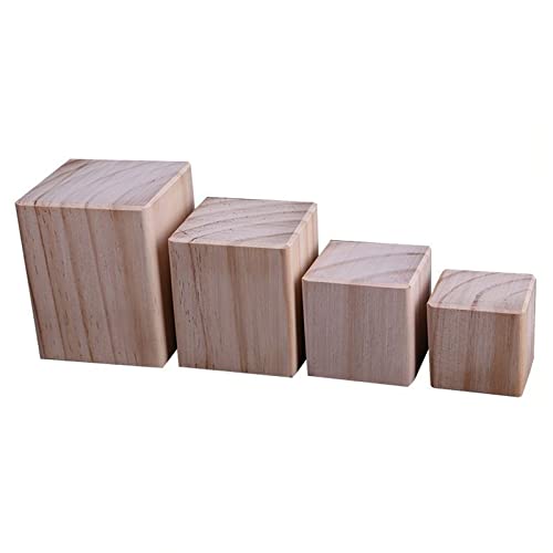 WLCNYL Möbelbeine aus Holz, quadratische Tischbeine, Sofastützbeine, DIY-Möbelfüße, zum Erhöhen von Möbeln, 4 Stück, Schrank/Schreibtisch/Esstisch/Couchtisch,Wood-12×12×8cm WLCNYL Möbelbeine aus Holz, quadratische Tischbeine, Sofastützbeine, DIY-Möbelfüße, zum Erhöhen von Möbeln, 4 Stück, Schrank/Schreibtisch/Esstisch/Couchtisch,Wood-12×12×8cm von WLCNYL