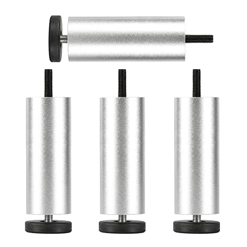 WLCNYL Möbelbeine aus Metall, verstellbare Tischbeine, Ersatz-Möbelfüße, Stützbeine für Sofa, Schreibtisch, Schrank, Couchtisch, Möbel, 4 Stück, Schwarz/Gold/Silber, für Küche und Badezimmer, Silbe WLCNYL Möbelbeine aus Metall, verstellbare Tischbeine, Ersatz-Möbelfüße, Stützbeine für Sofa, Schreibtisch, Schrank, Couchtisch, Möbel, 4 Stück, Schwarz/Gold/Silber, für Küche und Badezimmer, Silbe von WLCNYL