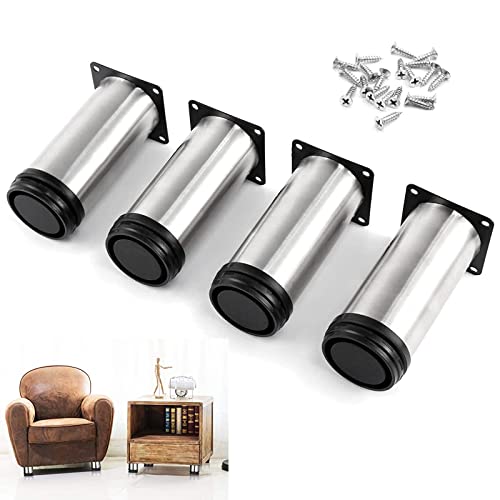 WLCNYL Möbelbeine verstellbar 8 cm 10 cm 15 cm 20 cm 25 cm 30 cm 35 cm 40 cm, 4 Stück, Metall-Tischbeine, Sofa-Schrank-Schreibtisch-Ersatzbeine, Möbelfüße für Küche und Bad, Edelstahl-12 cm WLCNYL Möbelbeine verstellbar 8 cm 10 cm 15 cm 20 cm 25 cm 30 cm 35 cm 40 cm, 4 Stück, Metall-Tischbeine, Sofa-Schrank-Schreibtisch-Ersatzbeine, Möbelfüße für Küche und Bad, Edelstahl-12 cm von WLCNYL