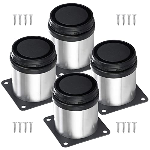 WLCNYL Stück Möbelbeine aus Metall, runde Tischbeine, Ersatzbeine für Sofa, Schrank, Schreibtisch, Couchtisch, DIY-Möbelfüße, mit Schrauben und Schutzfüßen, Edelstahl, 8 cm WLCNYL Stück Möbelbeine aus Metall, runde Tischbeine, Ersatzbeine für Sofa, Schrank, Schreibtisch, Couchtisch, DIY-Möbelfüße, mit Schrauben und Schutzfüßen, Edelstahl, 8 cm von WLCNYL