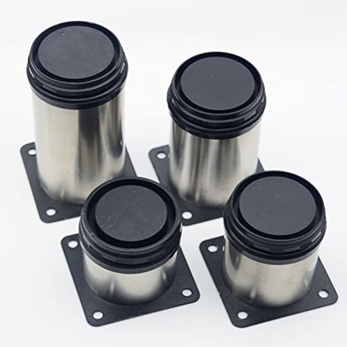 WLCNYL Stück Tischbeine Metall, Höhenverstellbare Möbelbeine, Möbelfüße aus Edelstahl, Ersatzbeine für Sofa, Schreibtisch, Couchtisch, Mit Schrauben und Schutzfüßen, Edelstahl-5 cm WLCNYL Stück Tischbeine Metall, Höhenverstellbare Möbelbeine, Möbelfüße aus Edelstahl, Ersatzbeine für Sofa, Schreibtisch, Couchtisch, Mit Schrauben und Schutzfüßen, Edelstahl-5 cm von WLCNYL