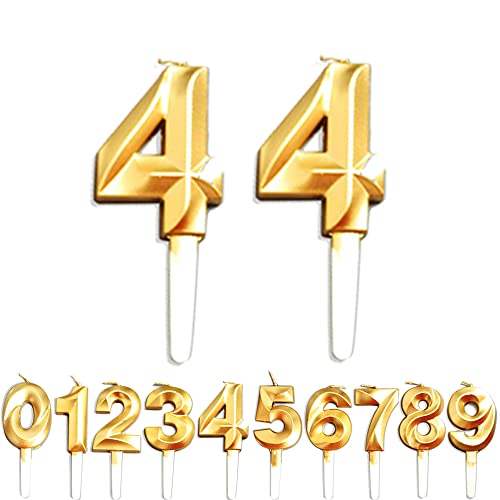 Geburtstag Kerzen, 44th Geburtstag Gold Nummer Geburtstagskuchen kerzen, Kuchen Dekoration für Geburtstag Party Hochzeit Jahrestag Abschlussfeier Feier Lieferungen Geburtstag Kerzen, 44th Geburtstag Gold Nummer Geburtstagskuchen kerzen, Kuchen Dekoration für Geburtstag Party Hochzeit Jahrestag Abschlussfeier Feier Lieferungen von WLHGH