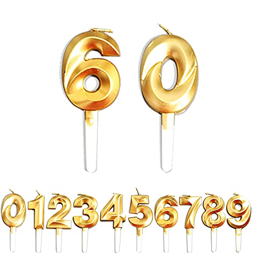 Geburtstag Zahl Kerzen, 0/6/60 JJubiläumstorten Dekoration, Gold Nummer Geburtstagskuchen kerzen, Kuchen Dekoration für Geburtstag Party Hochzeit Jahrestag Abschlussfeier Feier Lieferungen Geburtstag Zahl Kerzen, 0/6/60 JJubiläumstorten Dekoration, Gold Nummer Geburtstagskuchen kerzen, Kuchen Dekoration für Geburtstag Party Hochzeit Jahrestag Abschlussfeier Feier Lieferungen von WLHGH
